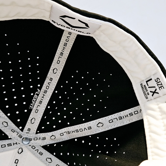 EvoShield Flexfit Sz L/X Men Black/White Trucker Baseball Hat - Picture 9 of 10